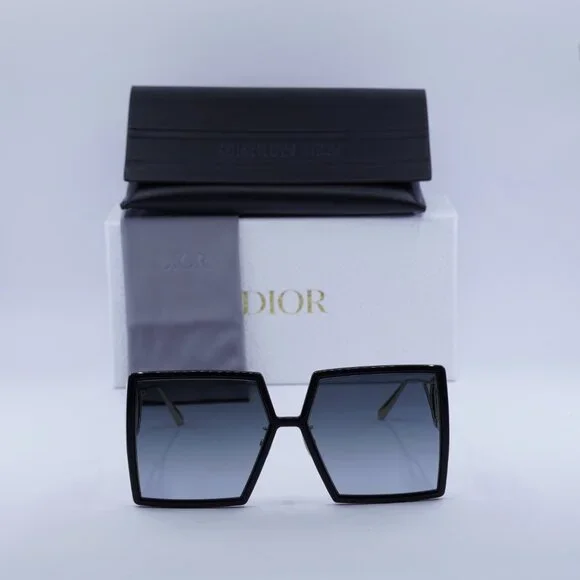 Dior 30MONTAIGNE SU 12A1 Square Sunglasses - Black/Grey Gradient - Picture 3 of 10